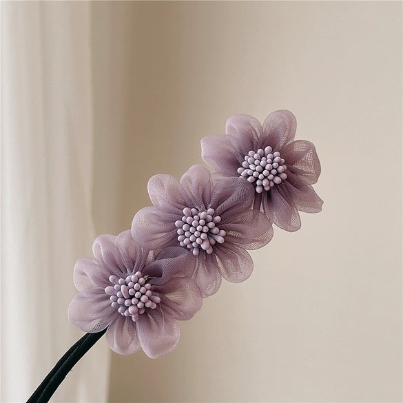 Wholesale Hair Twister Silk Handmade Flower U Shape Design