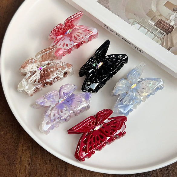 Wholesale Hairpin Acetic Acid Handmade Doublelayer Hollow Butterfly Sweet Style For Women