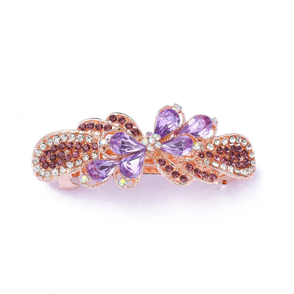 Wholesale Hairpin Alloy Bow Spring Clip Electroplated Headwear Accessories For Women