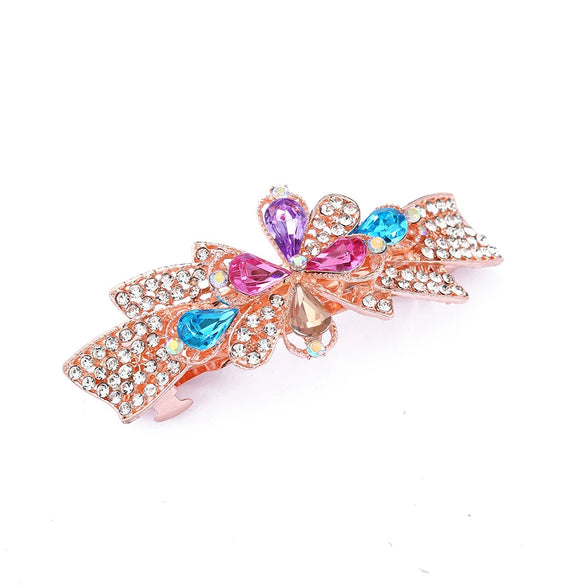Wholesale Hairpin Alloy Bow Spring Clip Electroplated Headwear Accessories For Women