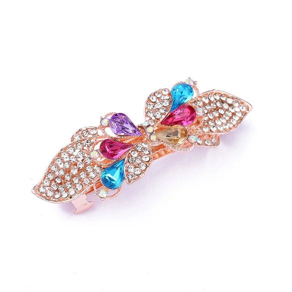 Wholesale Hairpin Alloy Bow Spring Clip Electroplated Headwear Accessories For Women