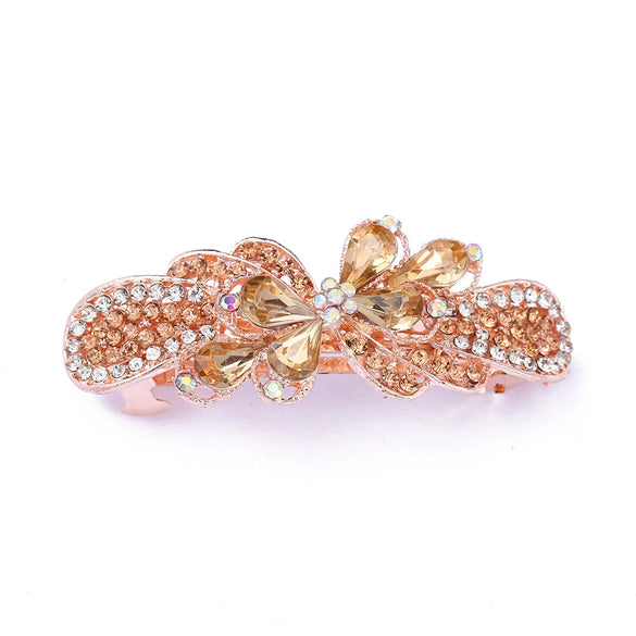 Wholesale Hairpin Alloy Bow Spring Clip Electroplated Headwear Accessories For Women