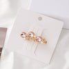 Wholesale Hairpin Alloy Crystal Flower Oval Rhinestone Electroplating Women's Simple Fashionable Duckbill Clip