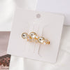 Wholesale Hairpin Alloy Crystal Flower Oval Rhinestone Electroplating Women's Simple Fashionable Duckbill Clip