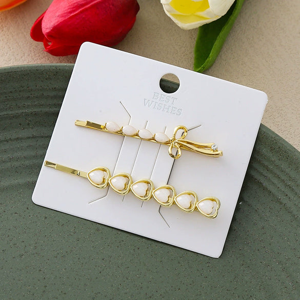 Wholesale Hairpin Alloy Princess Style Handmade Flower Cat Fish Fishtail Rhinestone Cat Eye Pearl Clip