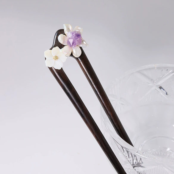 Wholesale Hairpin Retro Style Geometric Wood Sandalwood Headwear