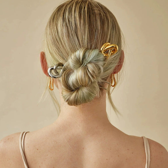 Wholesale Hairpin Stainless Steel Electroplated Geometric Light Luxury Jewelry