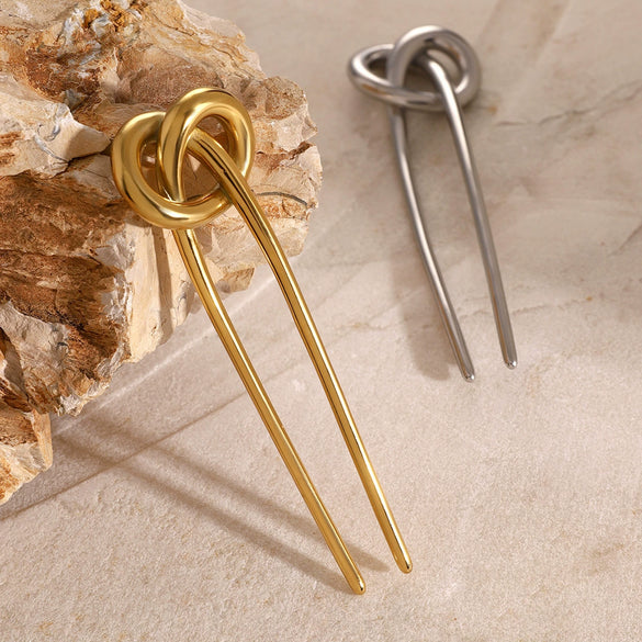 Wholesale Hairpin Stainless Steel Electroplated Geometric Light Luxury Jewelry