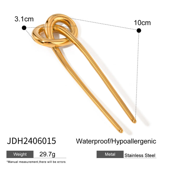 Wholesale Hairpin Stainless Steel Electroplated Geometric Light Luxury Jewelry