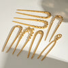 Wholesale Hairpin Stainless Steel 18K Gold Electroplated Geometric Light Luxury Jewelry