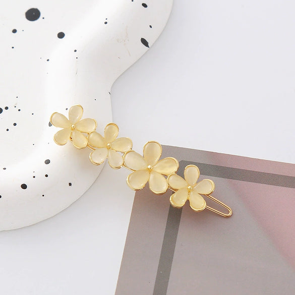 Wholesale Hairpin Zinc Alloy Cat's Eye Butterfly Crystal Flower Electroplating Design For Women