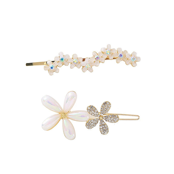 Wholesale Hairpin Zinc Alloy Cat's Eye Butterfly Crystal Flower Electroplating Design For Women