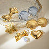 Wholesale Hairpins Stainless Steel Doublelayer Bow 18K Gold Electroplated For Women