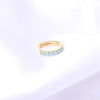 Wholesale Half Zirconium Ear Buckle Piercing Earrings In Copper With Geometric Design