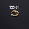 Wholesale Half Zirconium Ear Buckle Piercing Earrings In Copper With Geometric Design