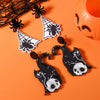 Wholesale Halloween Creative Earrings Acrylic Geometric Skull Fun Stylish With Printing