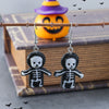 Wholesale Halloween Creative Earrings Acrylic Geometric Skull Fun Stylish With Printing