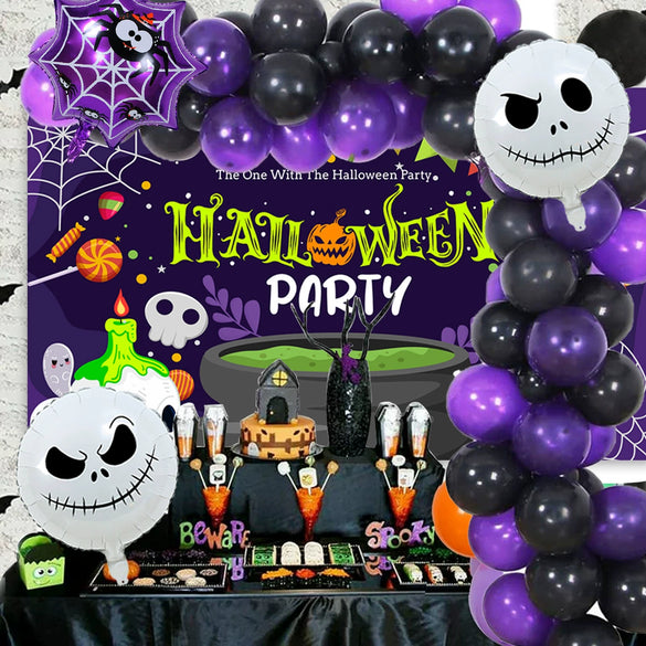 Wholesale Halloween Party Decorative Round Latex Balloon Suit Flag 12 Inch