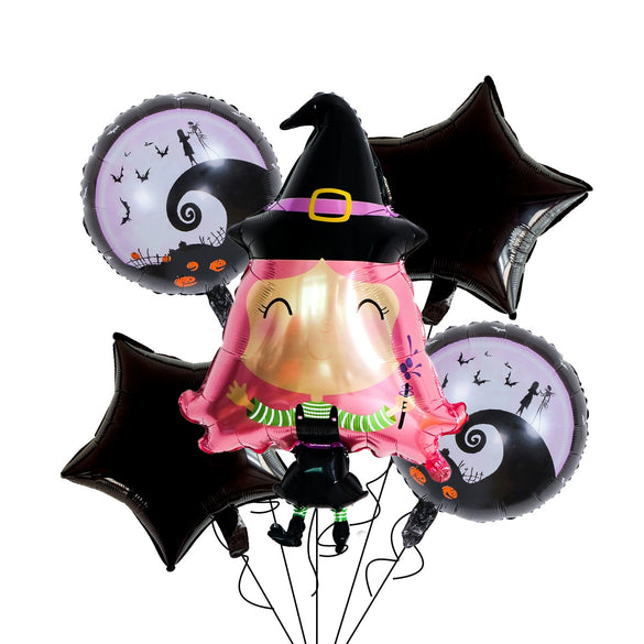 Wholesale Halloween Pumpkin Witch Shape Aluminum Film Foil Balloon For Party Decoration