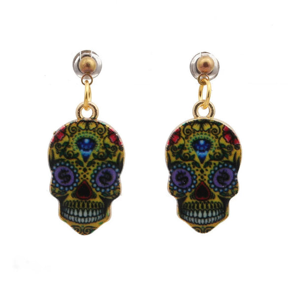 Wholesale Halloween Punk Skull Earrings Made Of Alloy With Cartoon Characters Design