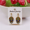 Wholesale Halloween Punk Skull Earrings Made Of Alloy With Cartoon Characters Design