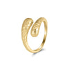 Wholesale Hammered Opening Drop Shape 925 Sterling Silver Ring With Electroplating And Ins Geometric Style