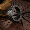Wholesale Hammering Geometric Pattern Titanium Steel Ring For Men Retro Style With Old Processing