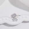 Wholesale Hand Card Connector Material S925 Sterling Silver Inlaid Zirconium Round Snowflake Design