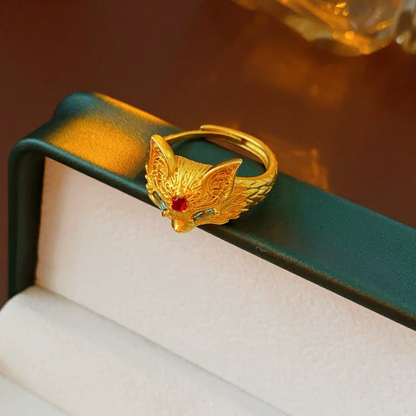 Wholesale Hand Jewelry Copper Geometric Vintage Retro Highend Open Ring Set With Zirconia For Women