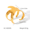 Wholesale Hand Jewelry Exaggerated Geometric Stainless Steel Open Bracelet 18K Goldplated Electroplated