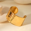 Wholesale Hand Jewelry Exaggerated Geometric Stainless Steel Open Bracelet 18K Goldplated Electroplated