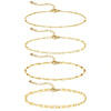 Wholesale Hand Jewelry Set Copper Electroplated Geometric Style Lip Chain Satellite Bracelet For Women