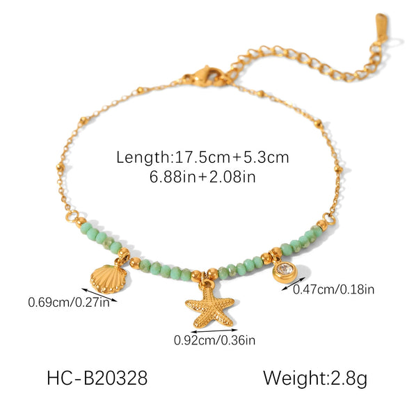 Wholesale Hand Jewelry Stainless Steel Electroplated Bracelet For Women With Heart Star Geometric Animal Zodiac Patterns