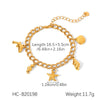 Wholesale Hand Jewelry Stainless Steel Electroplated Bracelet For Women With Heart Star Geometric Animal Zodiac Patterns
