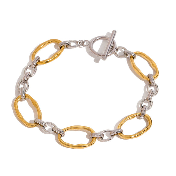 Wholesale Hand Jewelry Stainless Steel Geometric Electroplated Allmatch Simple Niche Highgrade Women's Bracelet