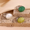 Wholesale Hand Jewelry Stainless Steel Geometric Retro Fashion Ring For Women With Electroplating
