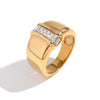 Wholesale Hand Jewelry Stainless Steel 18K Gold Plated Geometric Ring For Women