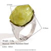 Wholesale Hand Jewelry Stainless Steel 18K Gold Plated Geometric Wave Pattern Ring For Women
