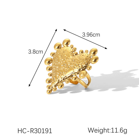 Wholesale Hand Jewelry Stainless Steel Open Ring With Butterfly Snakeshaped Starfish Heart Flower Geometric Animal Zodiac Patterns Electroplated