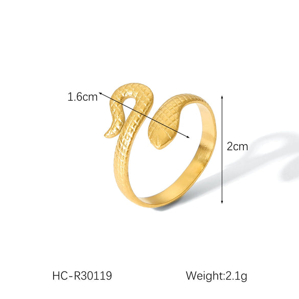 Wholesale Hand Jewelry Stainless Steel Open Ring With Butterfly Snakeshaped Starfish Heart Flower Geometric Animal Zodiac Patterns Electroplated