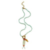 Wholesale Hand Knitted Animal Zodiac Natural Stone And Stainless Steel Beaded Chain Women's Necklace
