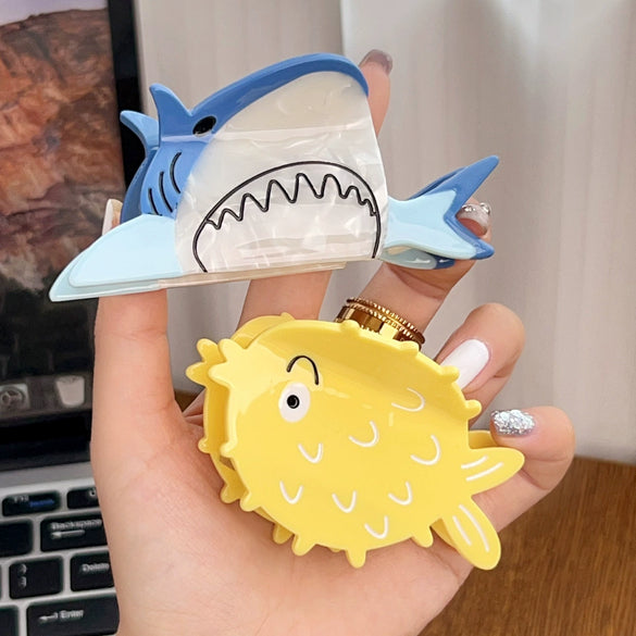 Wholesale Handmade Acetic Acid Hair Accessories Women's Shark Clip Ocean Cartoon Fun Allmatch Cute Headwear