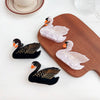 Wholesale Handmade Acetic Acid Hair Clip With Black And White Swan Design Sweet Style Grip Clip For Women