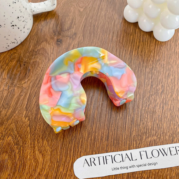 Wholesale Handmade Acetic Acid Hair Grab Clip With Geometric And Flower Style For Women