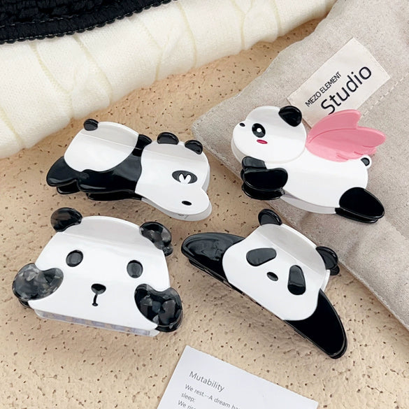 Wholesale Handmade Acetic Acid Hairpin With Cute Panda Cartoon Design For Women
