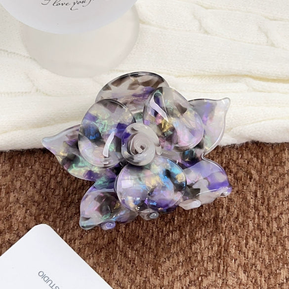 Wholesale Handmade Acetic Acid Sweet Style Flower Women's Hair Clips