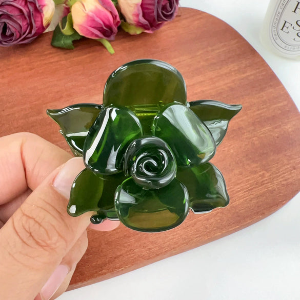 Wholesale Handmade Acetic Acid Threedimensional Heartshaped Flower Hair Accessories For Girls