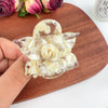 Wholesale Handmade Acetic Acid Threedimensional Heartshaped Flower Hair Accessories For Girls