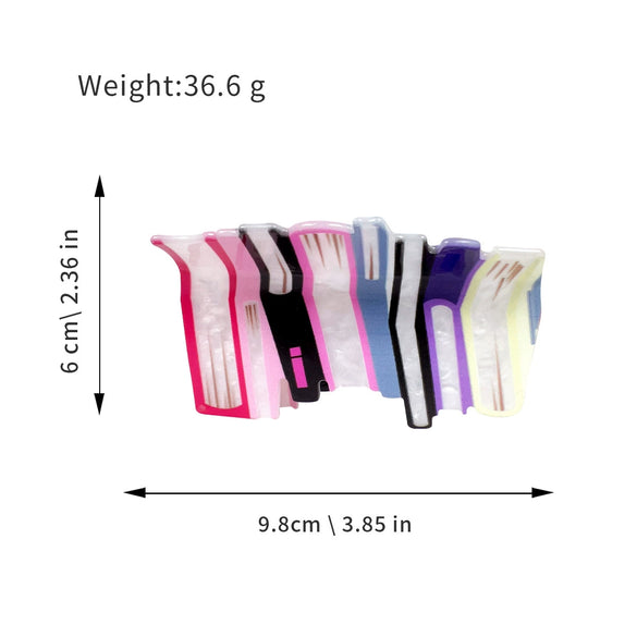 Wholesale Handmade Acrylic Corrugated Hair Clips For Women Fashion Hair Accessories