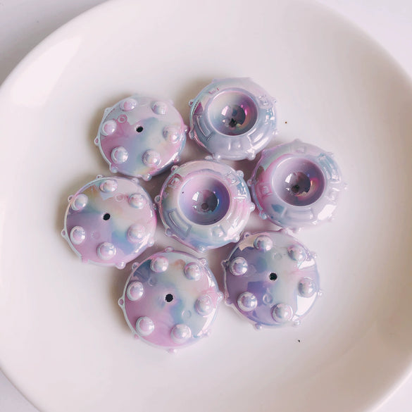 Wholesale Handmade Acrylic Cute Spaceship Beaded Mobile Phone Pendant Diy Accessories